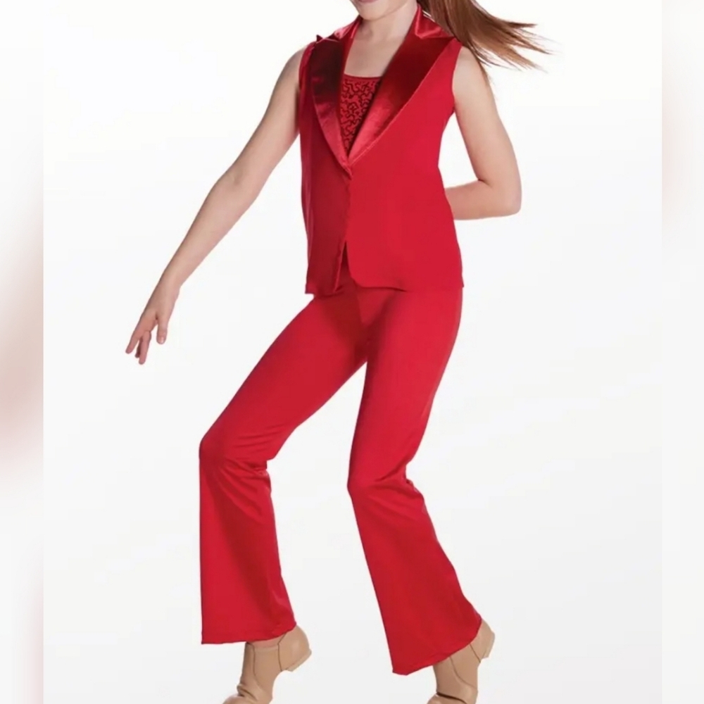 In and Out Of Love, Weissman LA Red Sequin Jumpsuit w Vest
